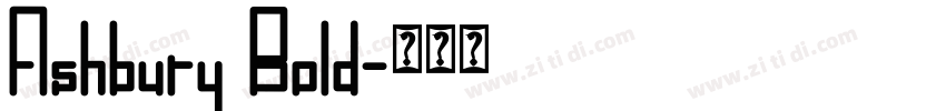 Ashbury Bold字体转换